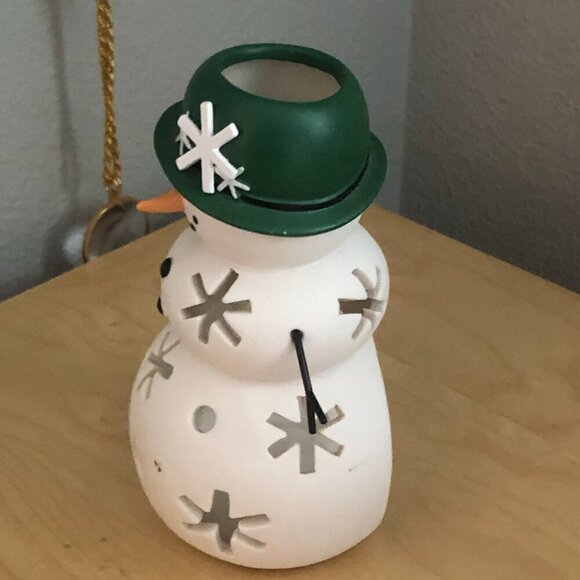 PartyLite Mrs. Snow Tealight Holder Rare Retired - In Box P91130 - Picture 7 of 7